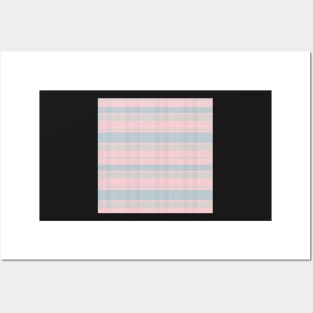 Pastel Aesthetic Calan 1 Hand Drawn Textured Plaid Pattern Posters and Art